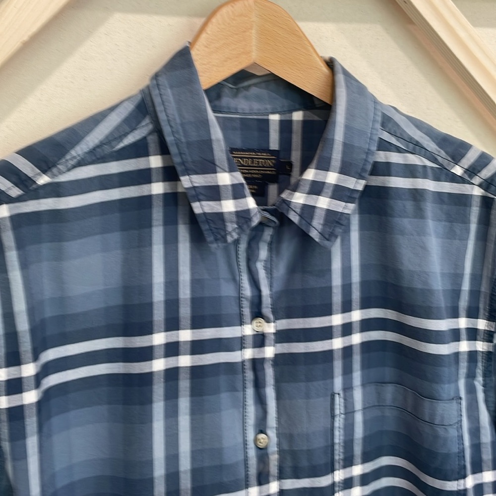 Pendleton Plaid Long Sleeve Button Down Shirt Men… - image 3